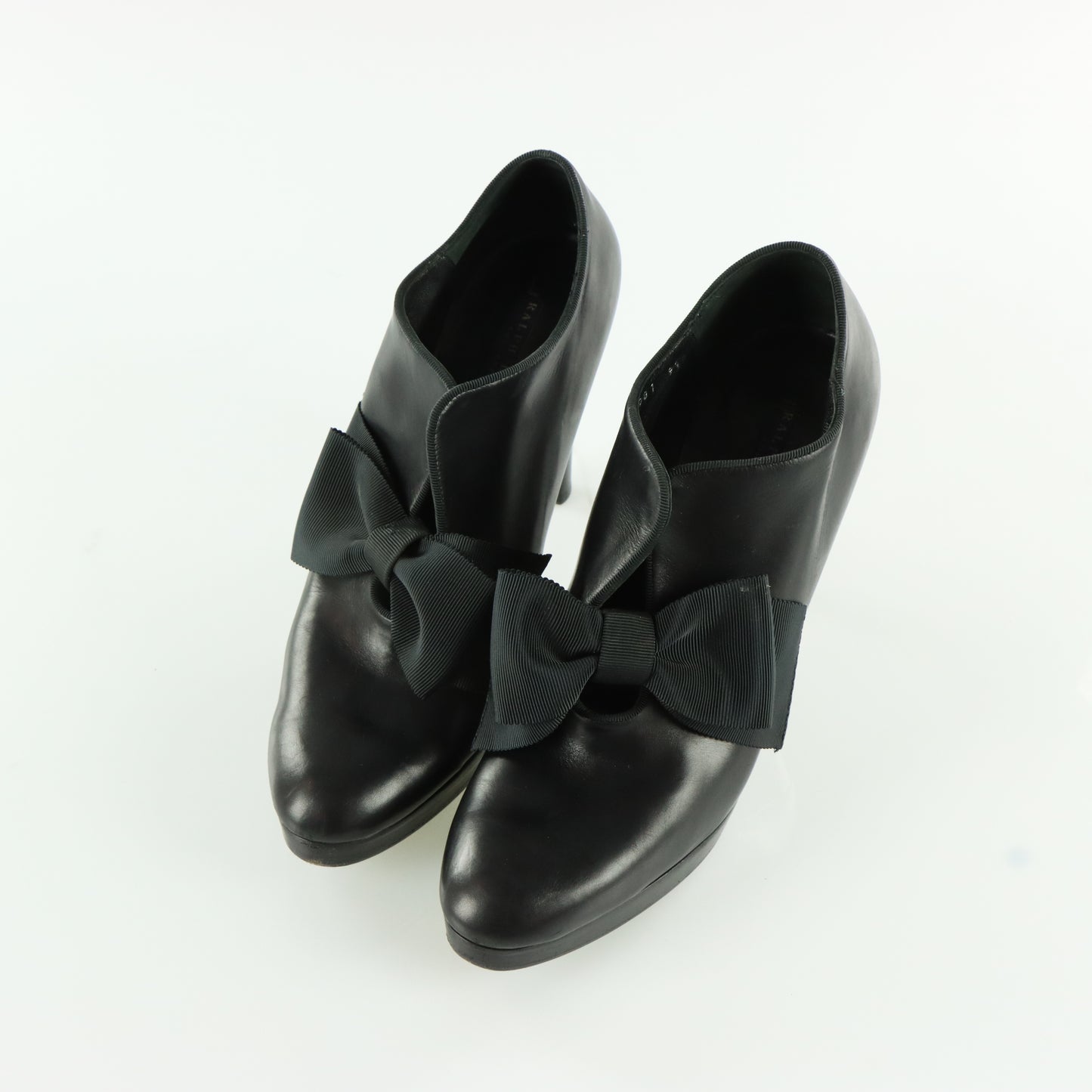 RALPH LAUREN Purple Label Platform Bow Bootie Heels (9.5)