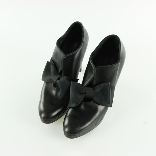 RALPH LAUREN Purple Label Platform Bow Bootie Heels (9.5)