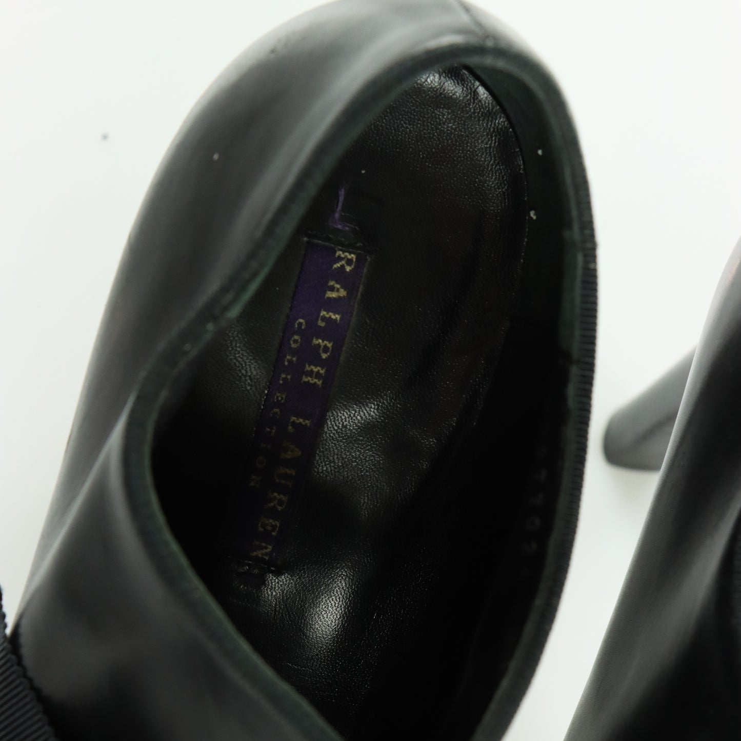 RALPH LAUREN Purple Label Platform Bow Bootie Heels (9.5)
