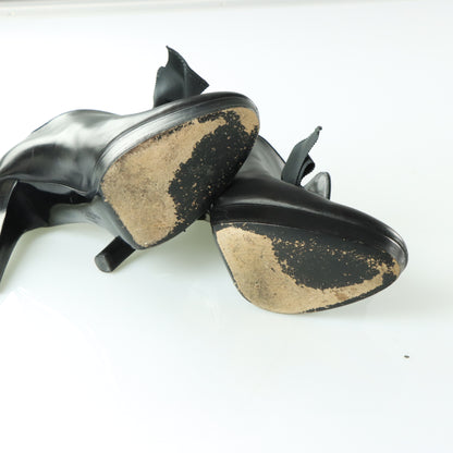 RALPH LAUREN Purple Label Platform Bow Bootie Heels (9.5)