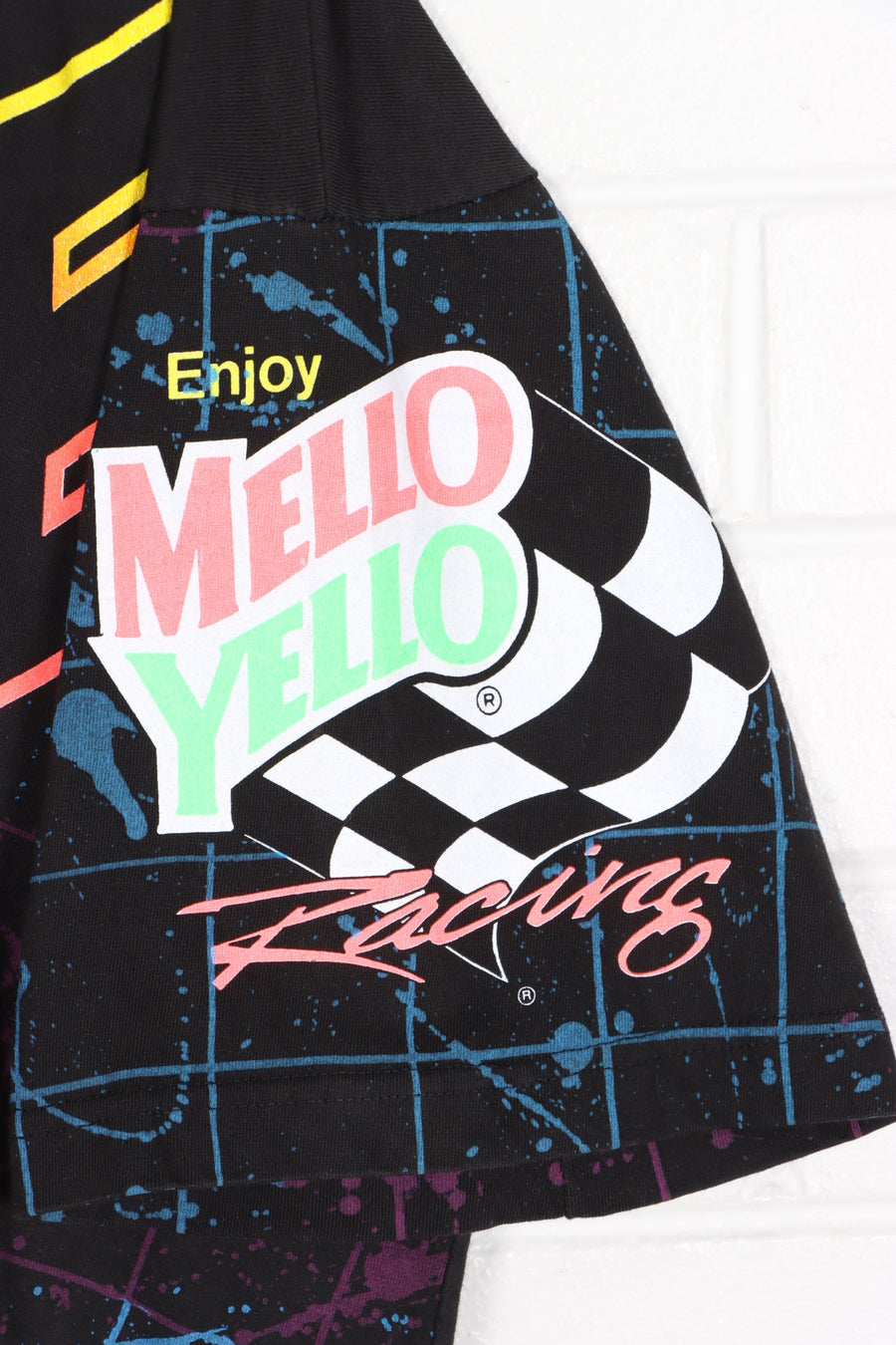 NASCAR 1993 Kyle Petty "Mello Yello" All Over T-Shirt USA Made (XL)