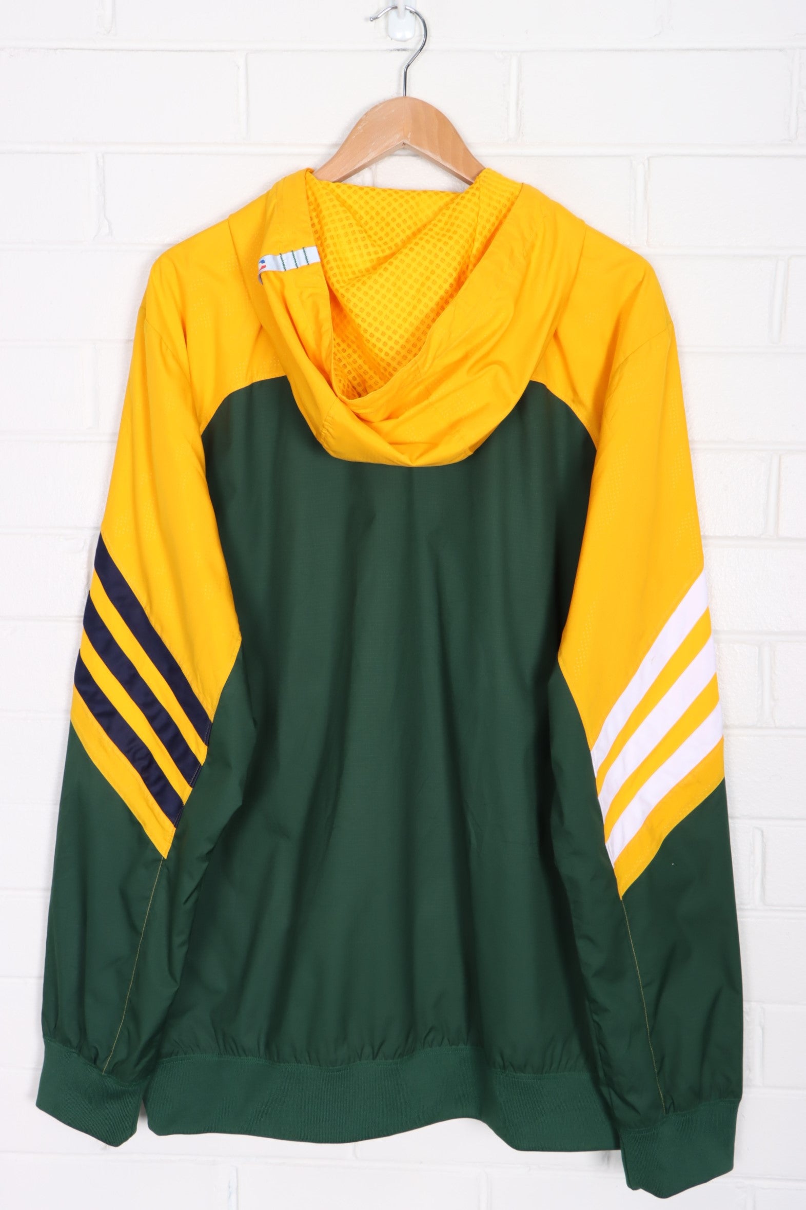 Green and sales yellow adidas jacket