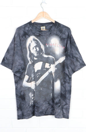 Pink Floyd David Gilmour LIQUID BLUE Tie Dye  Single Stitch T-Shirt USA Made (XL)