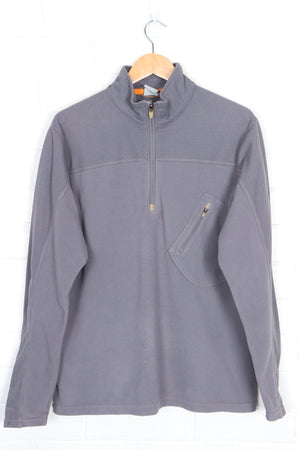 NIKE Thermal Grey & Orange Colour Block 1/4 Zip Fleece Sweatshirt (L)