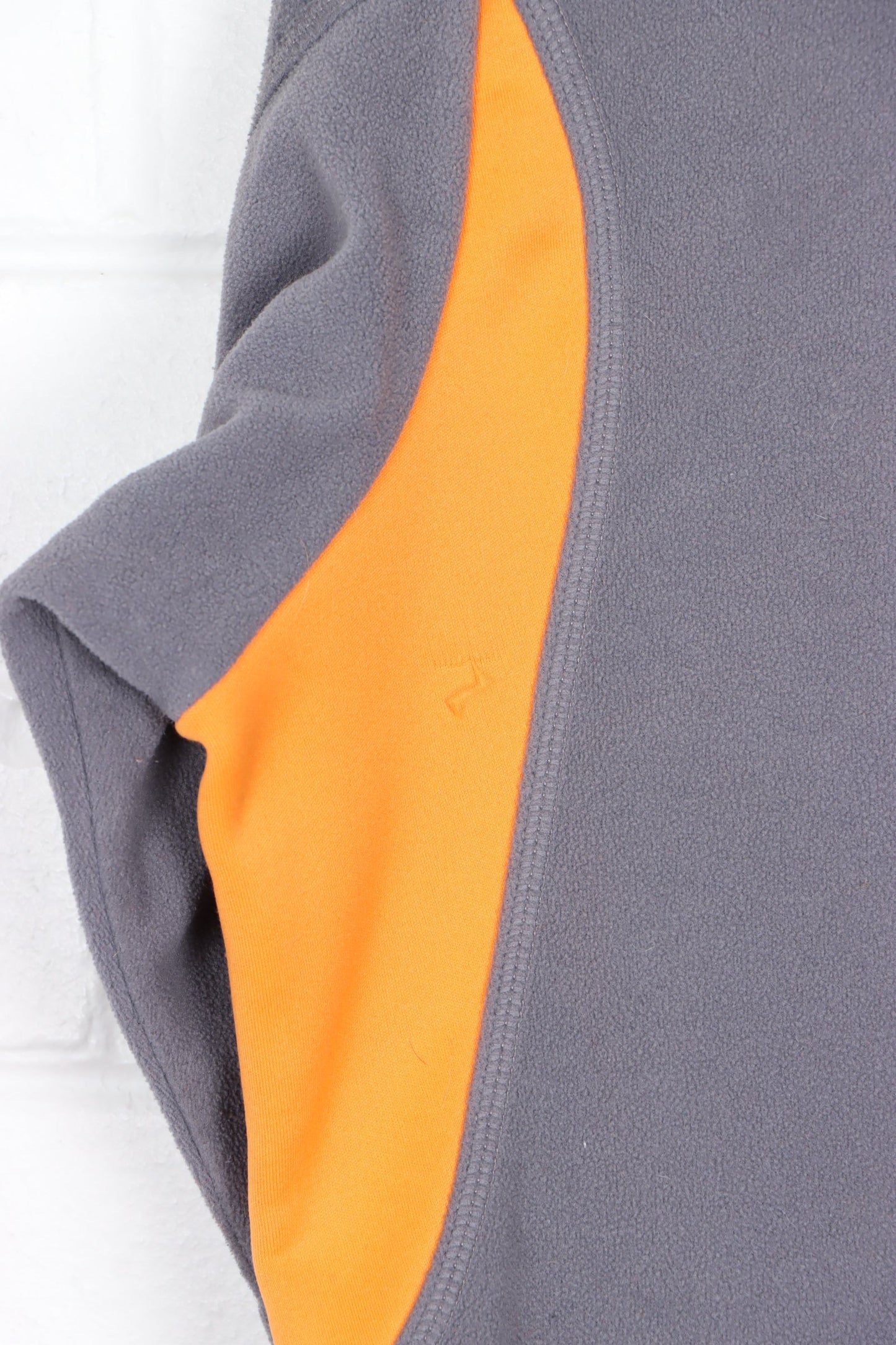 NIKE Thermal Grey & Orange Colour Block 1/4 Zip Fleece Sweatshirt (M-L)
