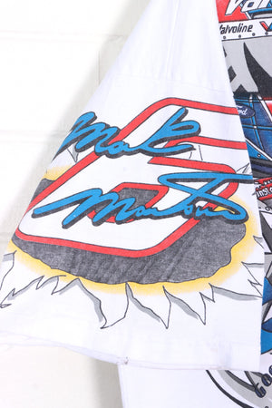 Mark Martin 1996 "Iron Man" Valvoline Racing All Over T-Shirt USA Made (XL)