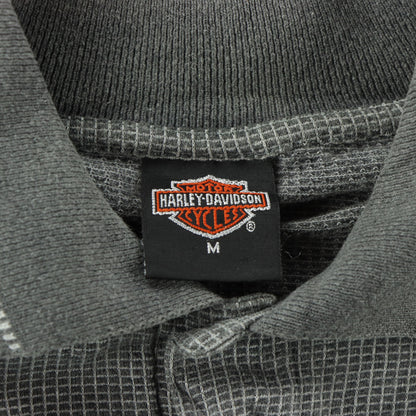 HARLEY DAVIDSON 'USA Made' Columbus Ohio Cotton Grey Polo Shirt (M)