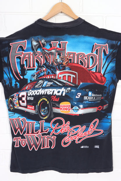 NASCAR 1998 Dale Earnhardt "The Quest" All Over T-Shirt USA Made (L)
