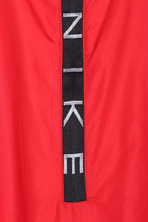 NIKE Red & Black 1/4 Zip Spell Out Swoosh Logo Windbreaker (L)