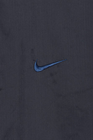 NIKE Black Blue Colour Block 1/4 Zip Hooded Windbreaker (M-L)