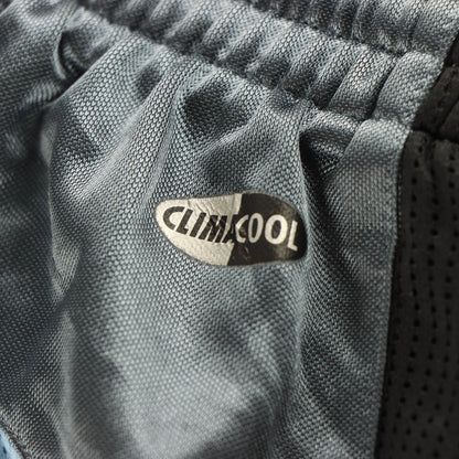 ADIDAS Metallic Embroidered Logo Silver Basketball Jorts (XL)