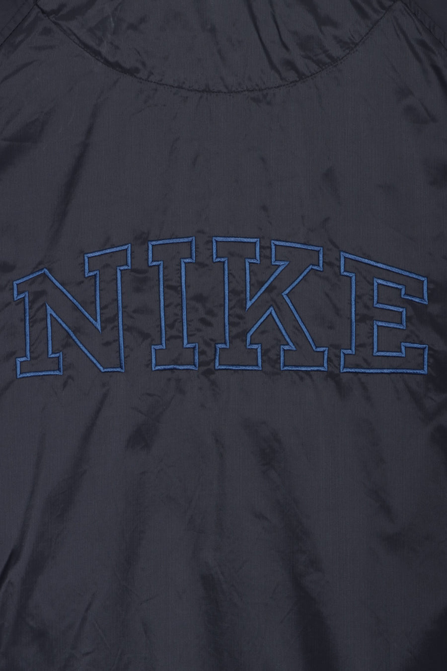 NIKE Black Blue Colour Block 1/4 Zip Hooded Windbreaker (M-L)