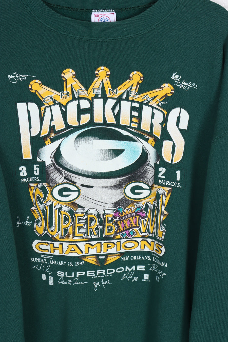 NFL 1997 Green Bay Packers Super Bowl Sweatshirt USA Made (XXL)