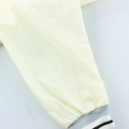 NIKE Large Embroidered 90s Swoosh White Lined Windbreaker Pullover (XL)