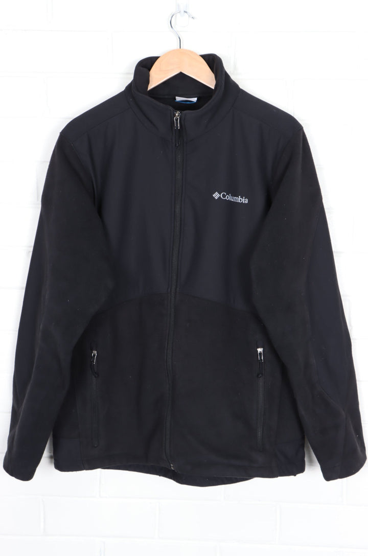 COLUMBIA Full Zip Heavyweight Black Fleece Jacket (L)