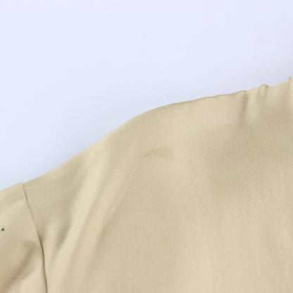 Vintage RALPH LAUREN Black Label Beige Silk Knot Button & Mandarin Collar Long Sleeve Shirt (L) ***COCO Vintage Sole Melbourne