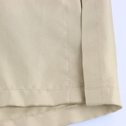 Vintage RALPH LAUREN Black Label Beige Silk Knot Button & Mandarin Collar Long Sleeve Shirt (L) ***COCO Vintage Sole Melbourne