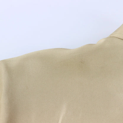 Vintage RALPH LAUREN Black Label Beige Silk Knot Button & Mandarin Collar Long Sleeve Shirt (L) ***COCO Vintage Sole Melbourne