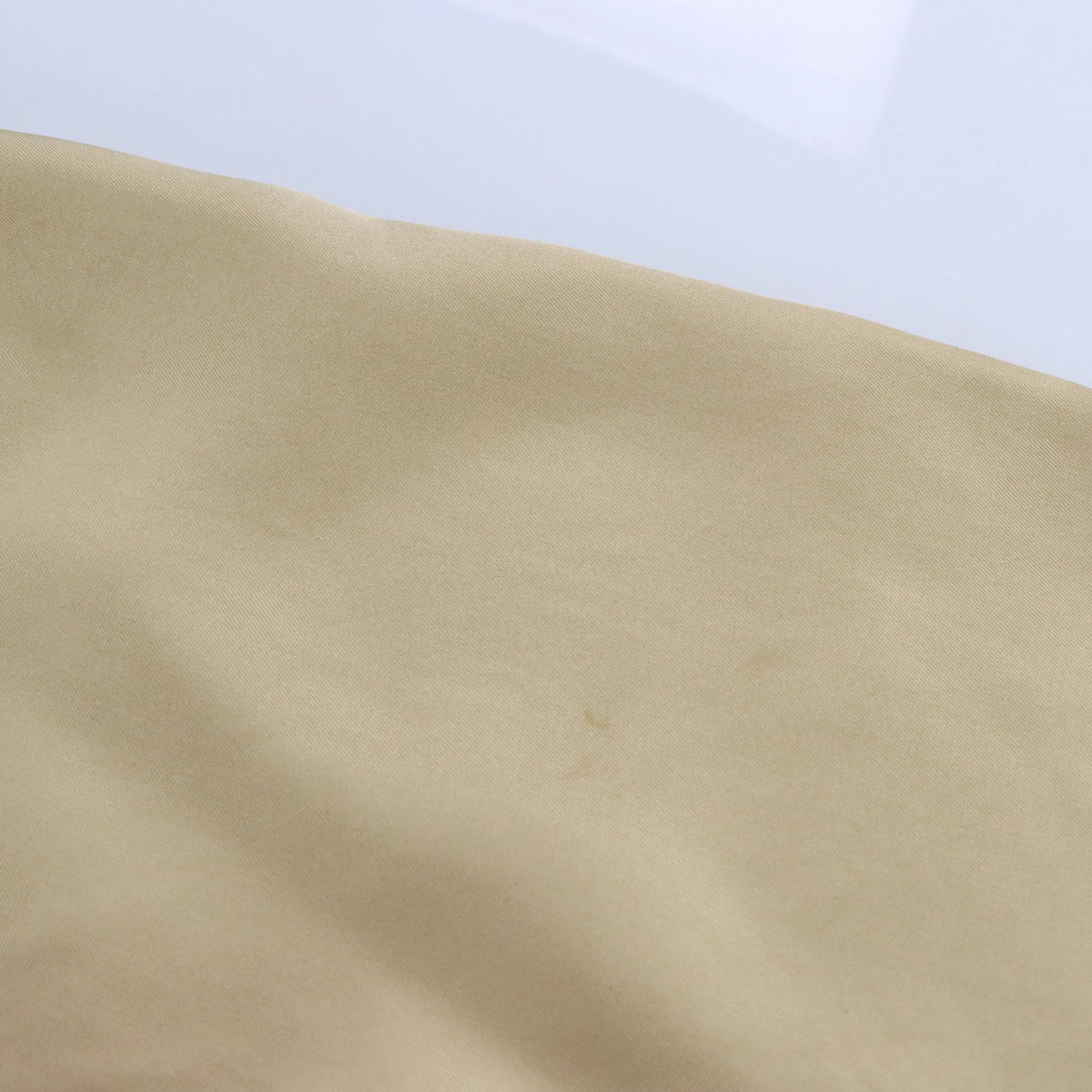 Vintage RALPH LAUREN Black Label Beige Silk Knot Button & Mandarin Collar Long Sleeve Shirt (L) ***COCO Vintage Sole Melbourne