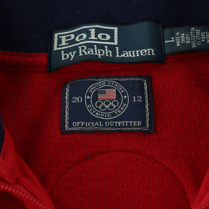 RALPH LAUREN POLO Olympic Team 2012 USA Felt Patch Full Zip Sweatshirt (M-L)