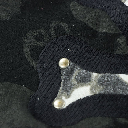 Studded Skull All Over Black Full Zip Hoodie Sweatshirt (XL)