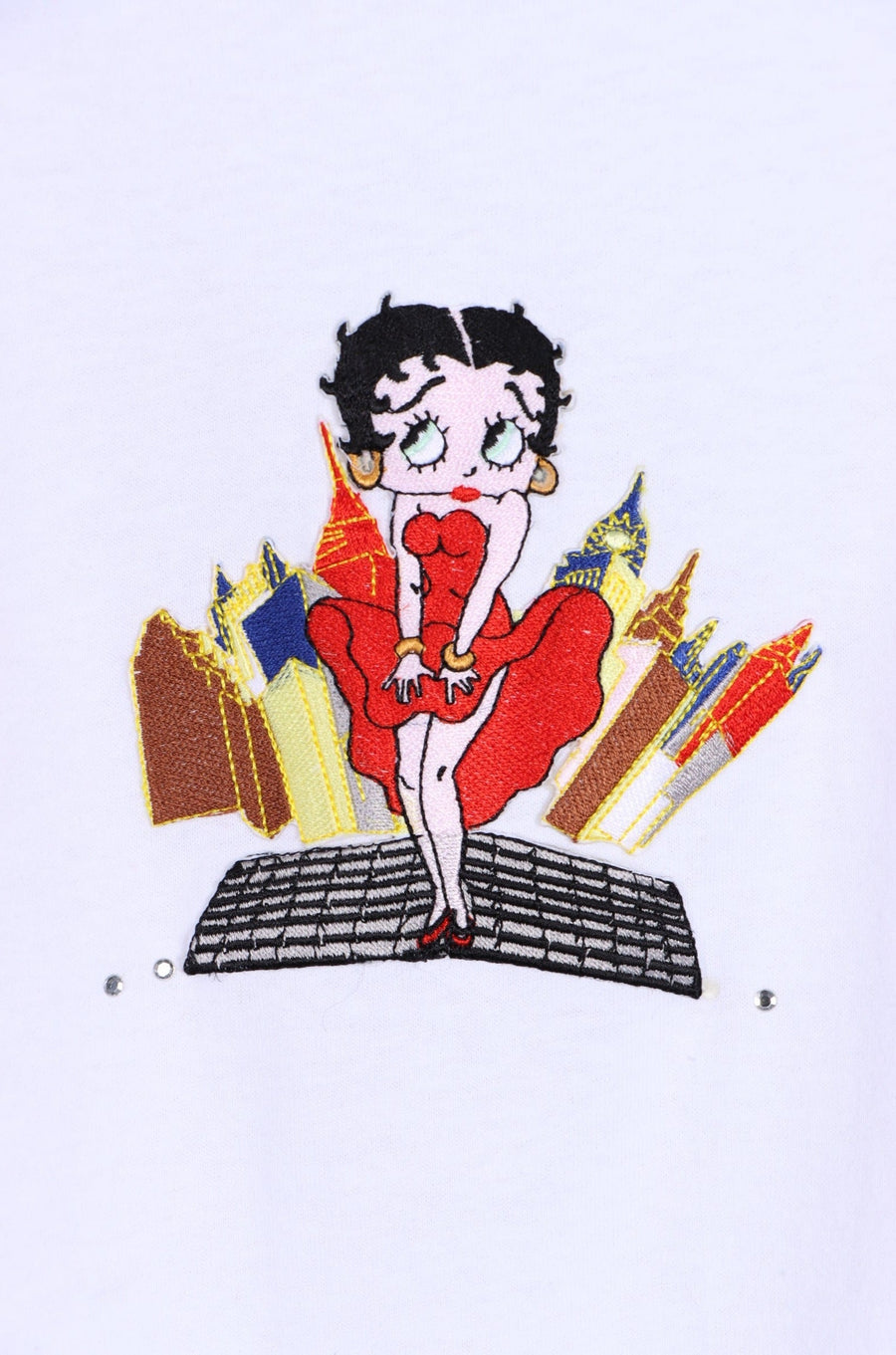 Betty Boop 2001 Embroidered Marilyn Monroe Dress T-Shirt (L)
