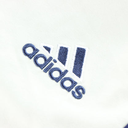 ADIDAS Embroidered Logo 3-Stripe Cream & Navy Track Pants (M)