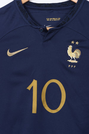 France 2022 Mbappe #10 NIKE World Cup Soccer Jersey (XS-S)