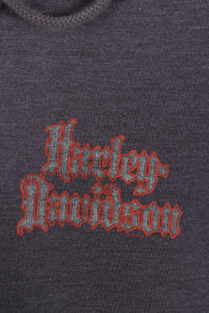 HARLEY DAVIDSON Embellished Detail Full Zip Hoodie (M)