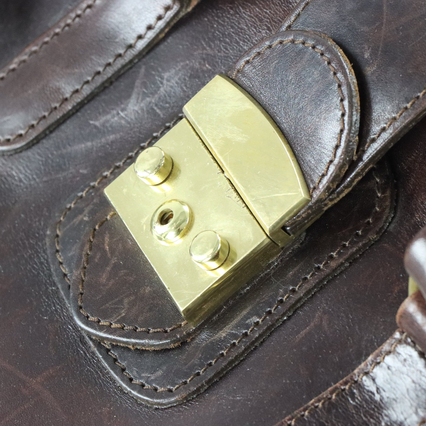 Vintage MULLHOLAND BROTHERS Leather Brown Bag *Aubs Vintage Sole Melbourne