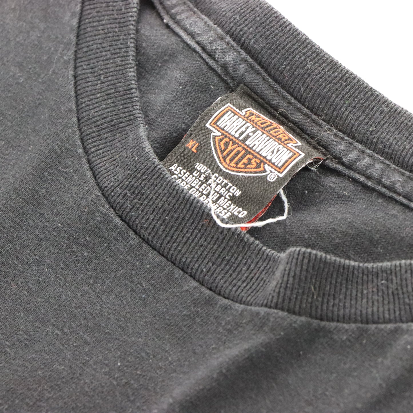 Vintage HARLEY DAVIDSON Y2K Long Sleeve Black Motorcycle T-Shirt *Aubs Vintage Sole Melbourne