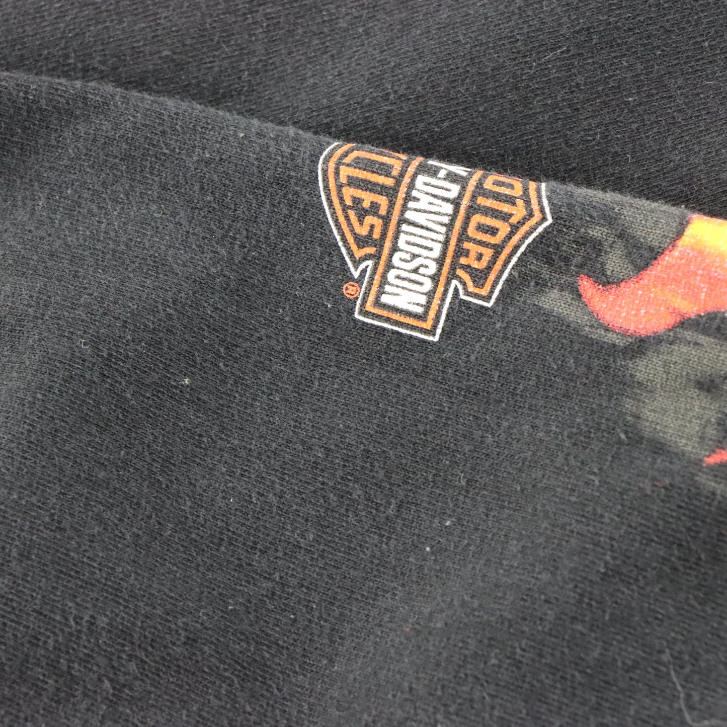 Vintage HARLEY DAVIDSON Y2K Long Sleeve Black Motorcycle T-Shirt *Aubs Vintage Sole Melbourne