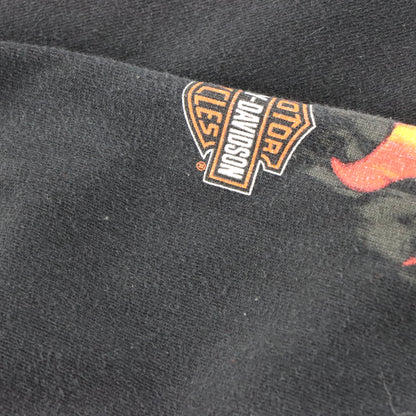 Vintage HARLEY DAVIDSON Y2K Long Sleeve Black Motorcycle T-Shirt *Aubs Vintage Sole Melbourne