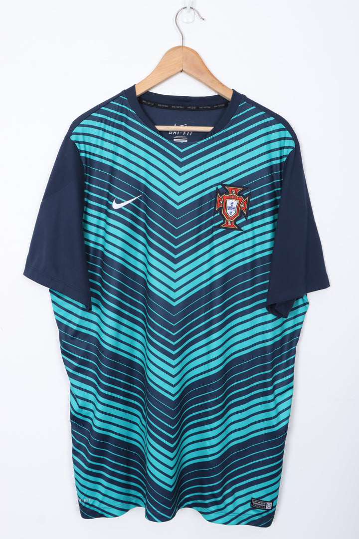 Portugal 2014/2015 NIKE Pre-Match Training Soccer Jersey (XXL)