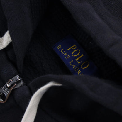 Vintage POLO RALPH LAUREN Embroidered Black & Red Hooded Sweatshirt *AUBS Vintage Sole Melbourne