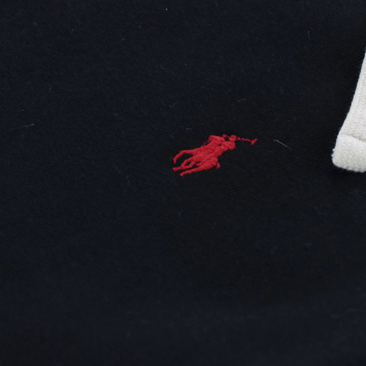 Vintage POLO RALPH LAUREN Embroidered Black & Red Hooded Sweatshirt *AUBS Vintage Sole Melbourne