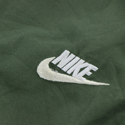 NIKE Embroidered Swoosh Logo Khaki Green Pocket Trackpants (XL)