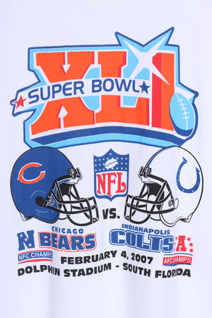 Super Bowl XLI NFL Football Colourful Pro Sport Tee (XL)