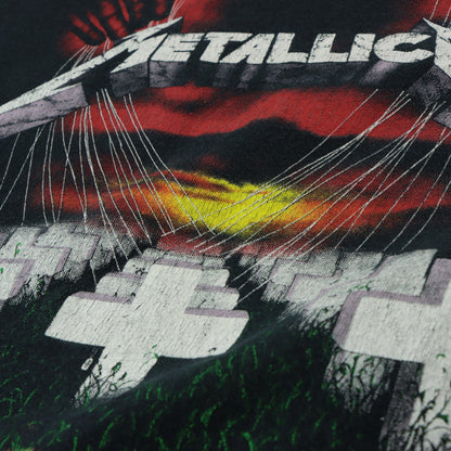 Metallica "Master Of Puppets" Graveyard Album Art Black Band T-Shirt (M-L)