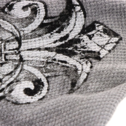Vintage RAW STATE Velvet Cross & Stitching Detail Y2K Grey Long Sleeve Waffle Thermal Tee (XL) ***COCO Vintage Sole Melbourne