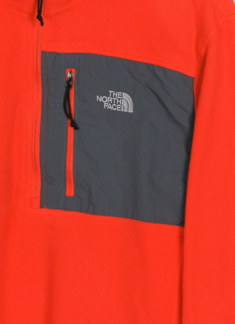 THE NORTH FACE Orange 1/4 Zip Fleece (M)