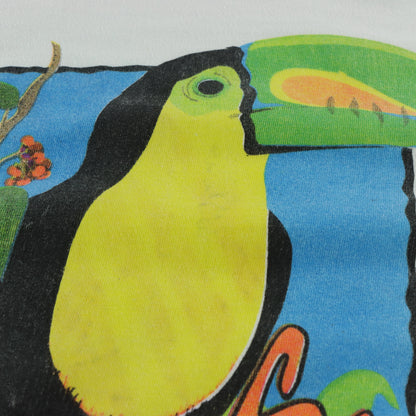 Tropical Toucan "Save The Rainforests" Vintage 1991 Single Stitch HANES Tee USA Made (XL)