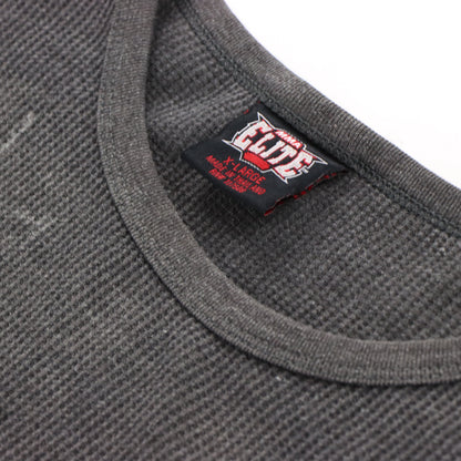 Vintage ELITE MMA Y2K Grey Long Sleeve Thermal T-Shirt *Aubs Vintage Sole Melbourne