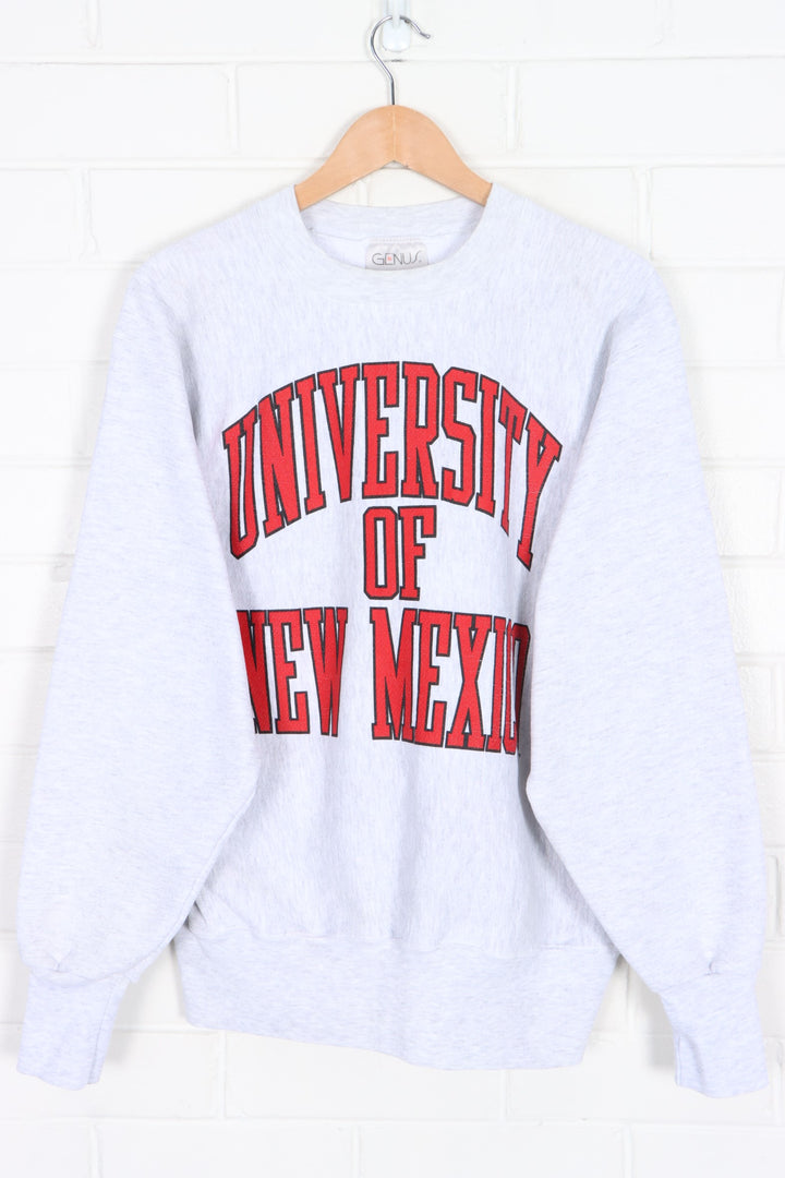 University of New Mexico Spell Out Heavweight Sweatshirt USA Made (L)