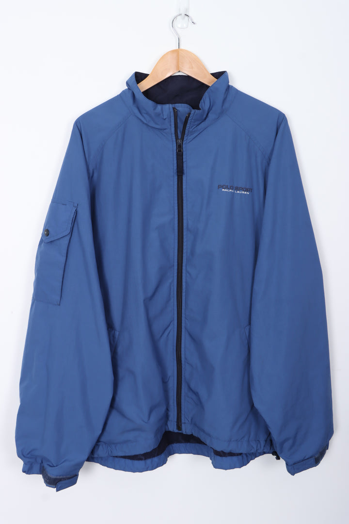 RALPH LAUREN POLO SPORT Blue Windbreaker Jacket (XL)