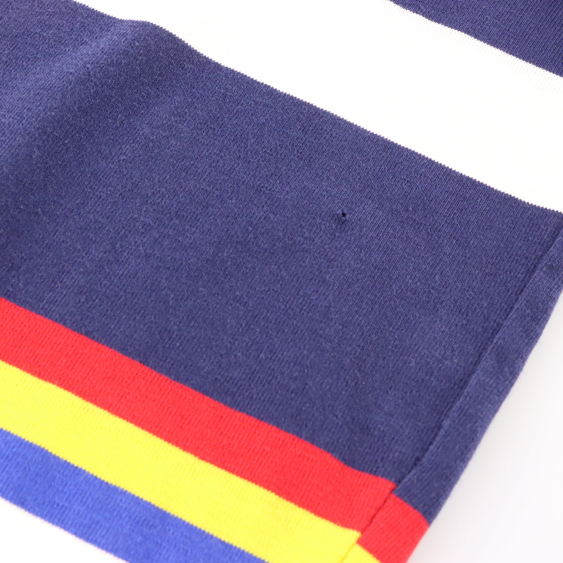 Vintage POLO RALPH LAUREN Multicolour Stripe & Embroidered Pony Logo USA Made Long Sleeve T-Shirt (L-XL TALL) ***COCO Vintage Sole Melbourne