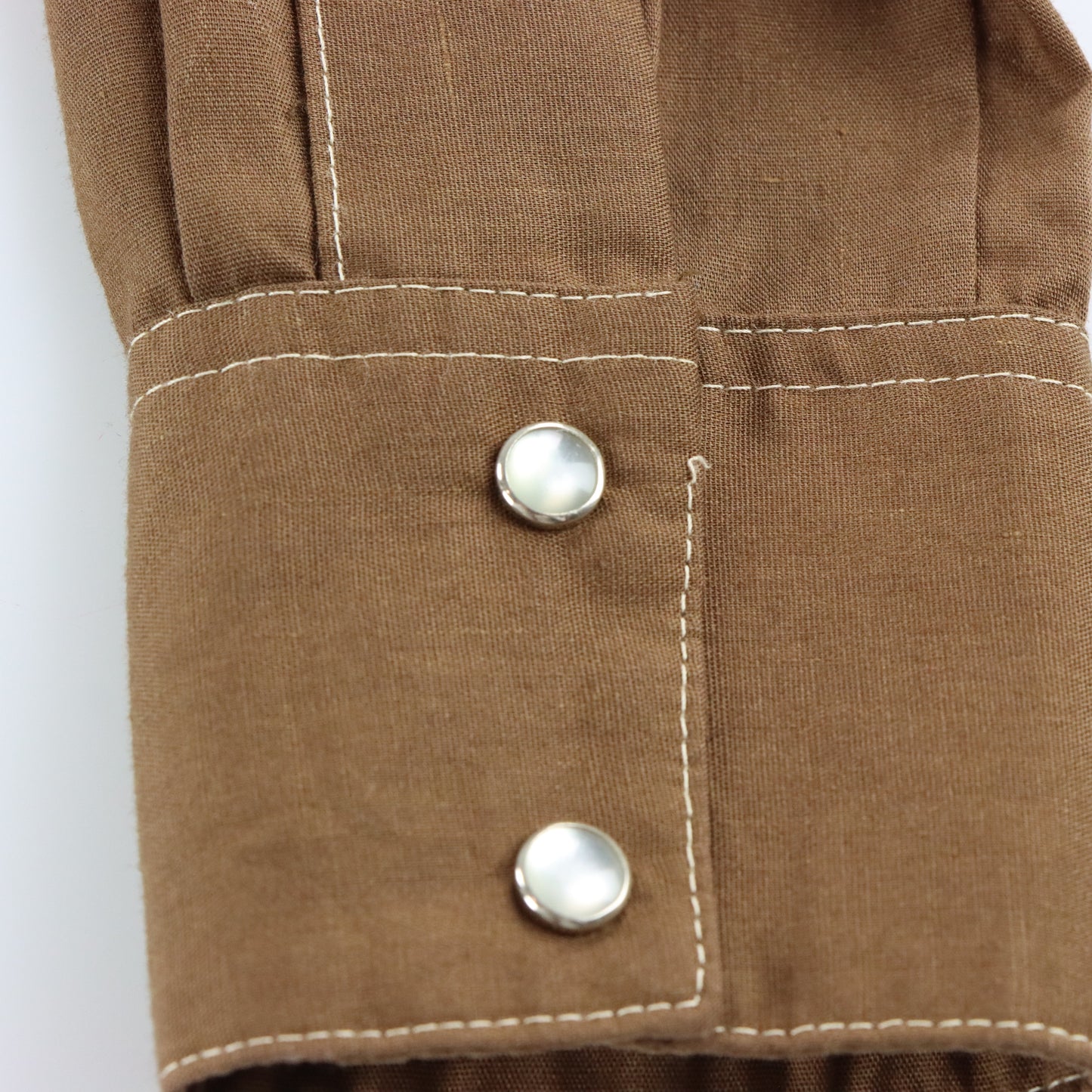Vintage ROCKMOUNT RANCH WEAR Pearl Snap USA Made Brown Bib Western Shirt (S) ***COCO Vintage Sole Melbourne