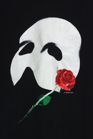 1986 Vintage The Phantom of The Opera Mask & Rose T-Shirt (M)