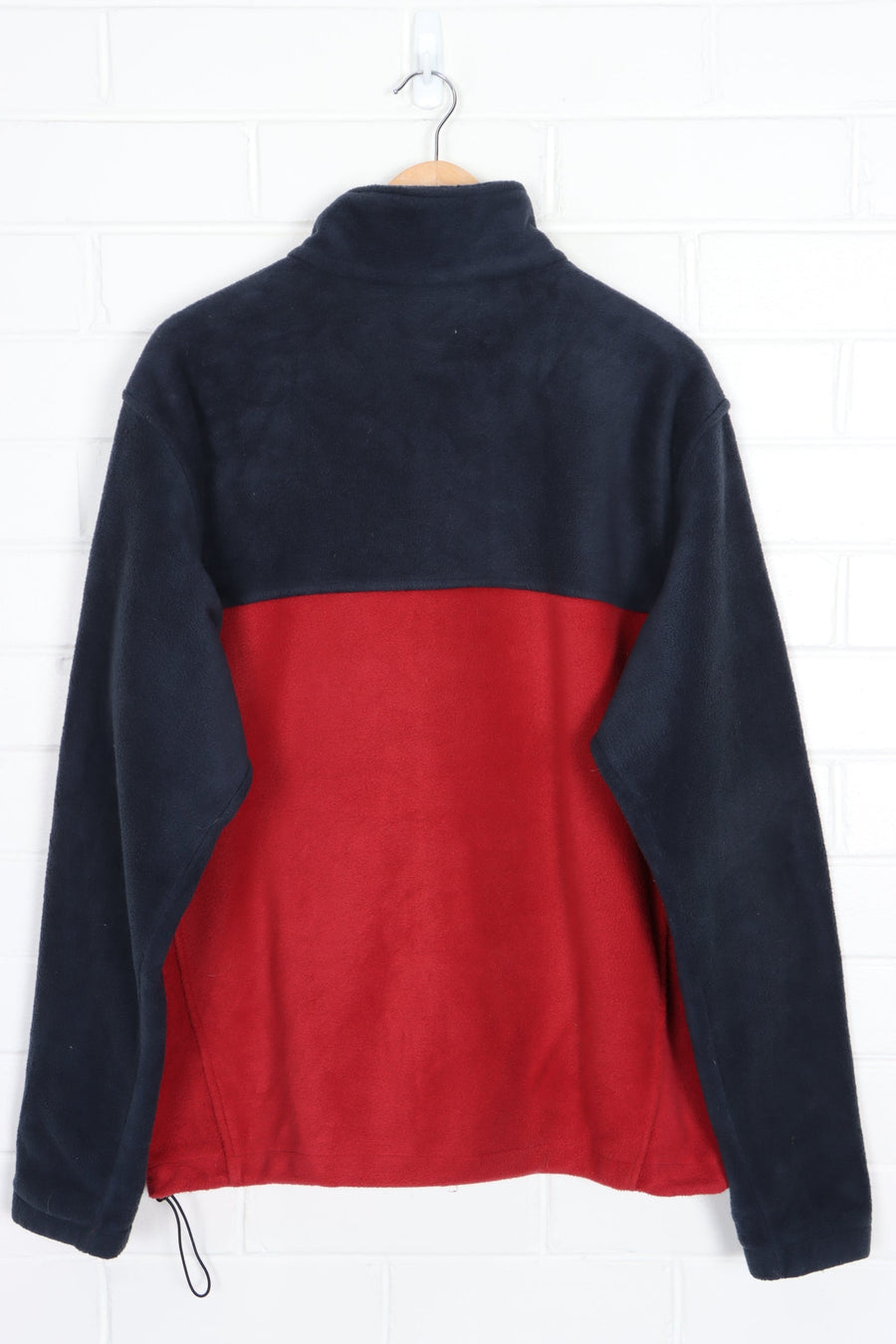 COLUMBIA Navy & Red Colour Block Fleece Jacket (L)