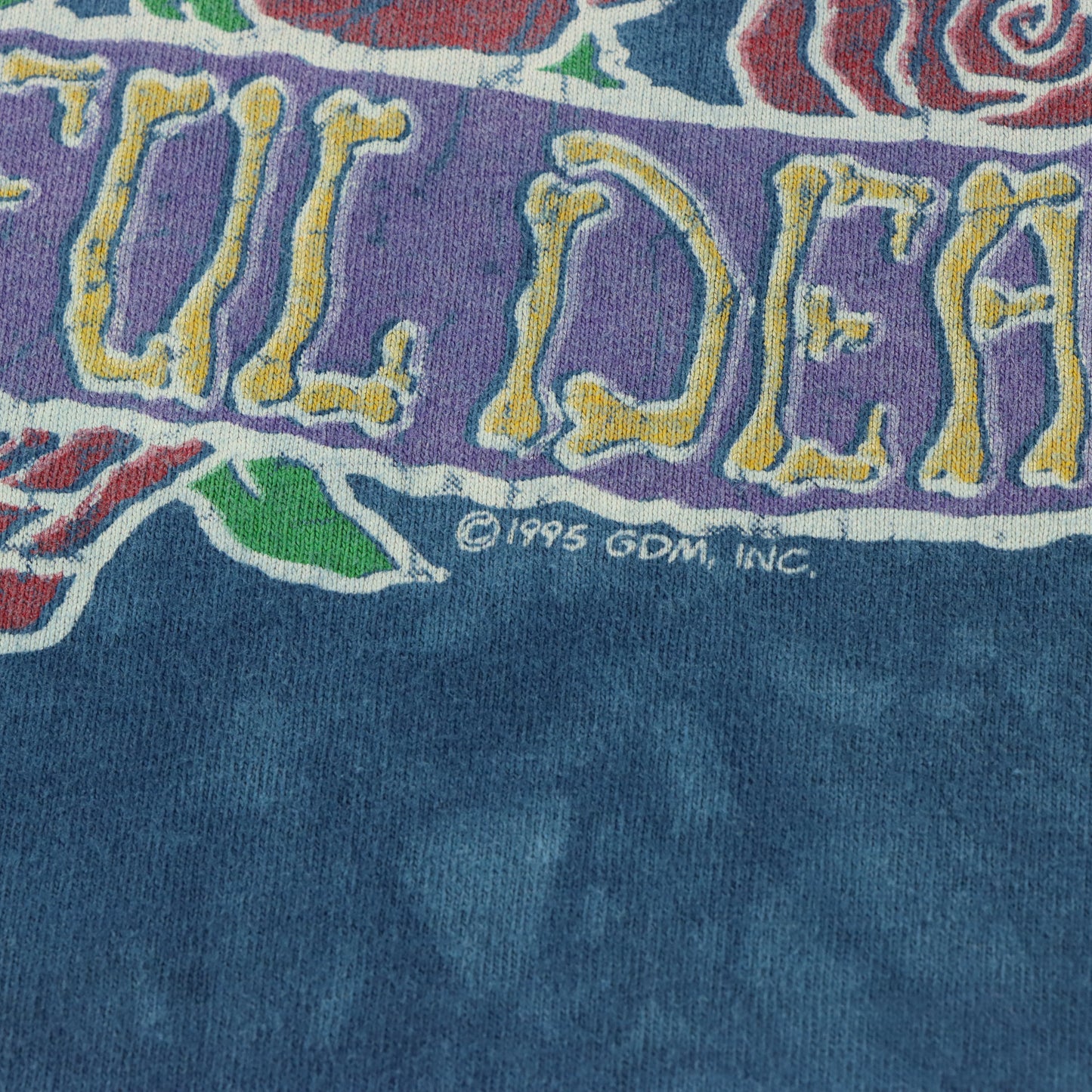 LIQUID BLUE Vintage Grateful Dead Spring Tour 1995 Single Stitch Batik Tee USA Made (XL)